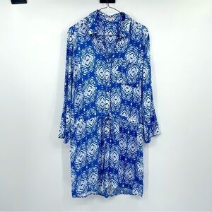 Fe’lecte’ Blue & White Striped Jumper Romper | Size 2